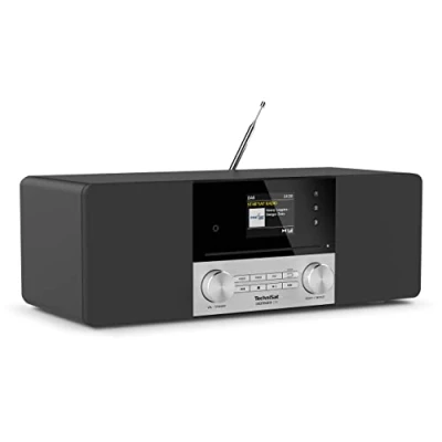 Immagine di TechniSat DIGITRADIO 3 IR Sistema compatto radio DAB stereo (DAB+, FM, lettore CD, Bluetooth, Internet, USB, presa per cuffie, ingresso AUX, radiosveglia, 20 watt RMS), nero/argento