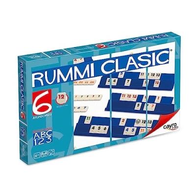 Immagine di Cayro Rummi Classic 6 Giocatori Gioco Tradizionale Sviluppo di Abilità Cognitive e Matematiche da Tavolo per Bambini Adulti Divertente Educativo