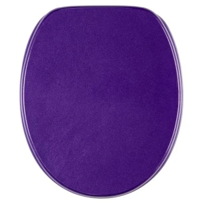 Immagine di Sanilo Sedile WC con chiusura ammortizzata, grande scelta di copriwater scintillanti da legno robusto e alta qualità (Violetto scintillante)
