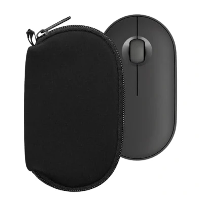Immagine di kwmobile Custodia Mouse Wireless Compatibile con Logitech Pebble 2 M350s / M350 Neoprene Astuccio Porta PC Gaming Nero