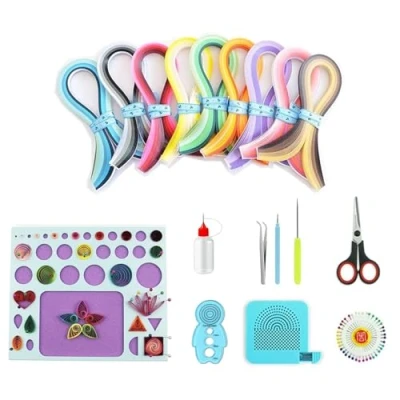 Immagine di YURROAD Quilling Kit con 900 Strisce di Carta per 3mm e Strumento Set BK13