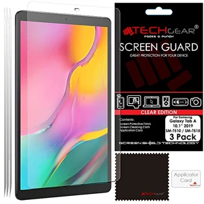 Immagine di TECHGEAR [3 piezas] protector pantalla para Samsung Galaxy Tab A 10.1 2019 (SM T510 / SM T515), de ultra claro