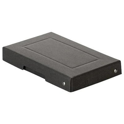 Immagine di Falken PureBox Black Made in Germany 25 mm di altezza DIN A6. scatola portaoggetti con coperchio robusto cartone riciclato Blue Angel Vegan regalo trasporto multiuso