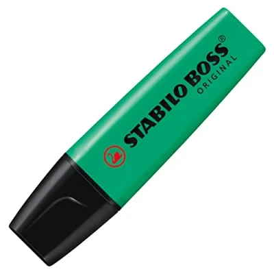 Immagine di Stabilo Set di 3 evidenziatori Boss Original ricaricabile PTE smussata 2 5 mm Turchese