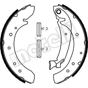 Immagine di metelligroup 53 0073 Ganasce Freno Made in Italy, Pezzo di Ricambio per Auto/Automobile, Kit Composto da 4 Pezzi, Certificate ECE R90