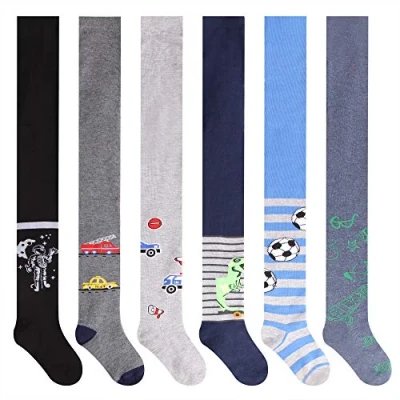 Immagine di L&amp;K II Set di 6 collant per bambini lavorati a maglia con motivo calcio auto Dino multicolore 27253 86 92