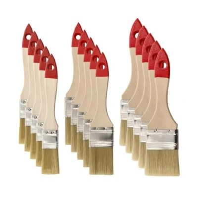 Immagine di M7 Pennellesse Set 15 sezioni, Larghezza 1 pollice 5 pezzi, 1.5 2 Pennello con manico in legno, di verniciatura 15PCS, Serie *30*