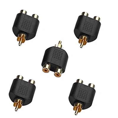 Immagine di Sienoc Adattatore sdoppiatore Y RCA AV Audio 2 Femmina a 1 Maschio 5pz