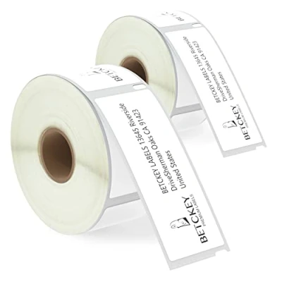 Immagine di BETCKEY 2 Rotoli 99012 Etichette Autoadesive Compatibile con DYMO S0722400, 36mm x 89mm, 520 per Indirizzi Grandi Utilizzo LabelWriter 450 &amp; 4XL