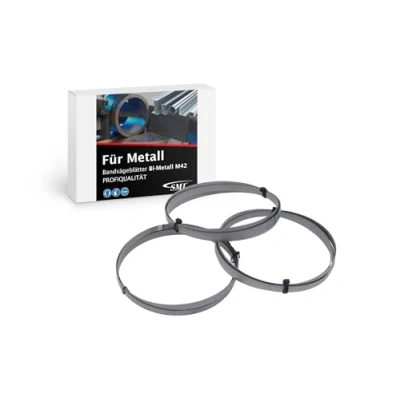 Immagine di SMI Set di 3 lame de sega a nastro bimetalliche M42 dimensioni 1638 x 13 0,65 mm, 10/14 TPI per es. Optimum, Epple, Holzmann, Bernardo