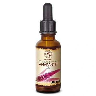 Immagine di Olio di Amaranto 30ml Spremuto a Freddo 100% Puro &amp; Naturale Amarantyus Caudatus Semi Trattamento Intensivo per Viso Corpo Capelli