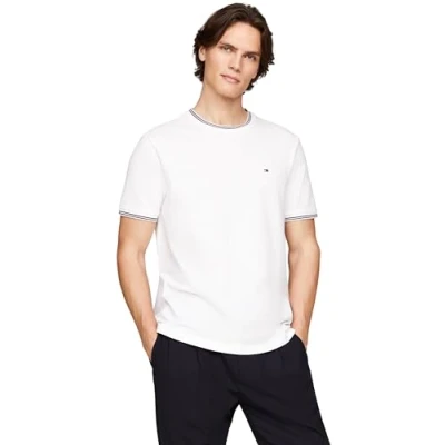 Immagine di Tommy Hilfiger Signature Tipped Tshirt basic, Uomo, Taglia: XXL, White