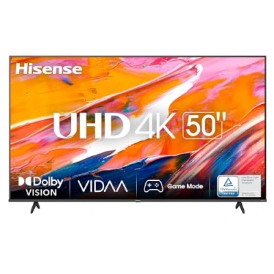 Immagine di Hisense 50&quot; UHD 4K 50A6K, Smart TV VIDAA U6, Dolby Vision, HDR 10+, Alexa, Tuner DVB T2/S2 HEVC 10, Nero