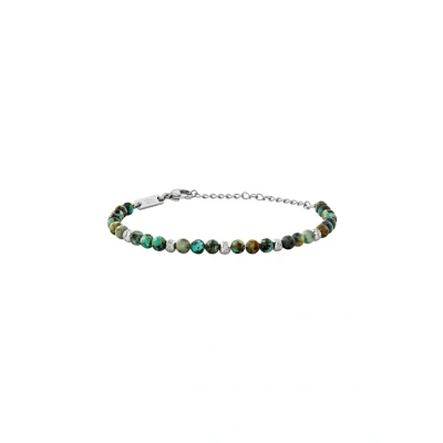 Immagine di Breil Gioiello TJ3822 collezione WILD, BRACCIALI da UOMO in ACCIAIO, PIETRE NATURALI colore ARGENTO misura 22 con TURCHESE