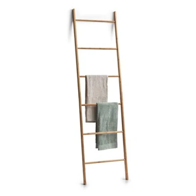 Immagine di Zeller 18870 Portasciugamani a scala, in bambù, 50 x 3,5 182,5 cm, colore: Naturale