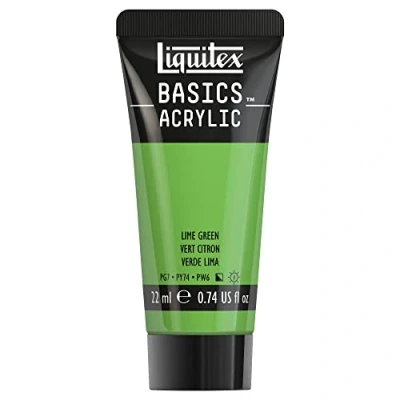 Immagine di LIQUITEX 8870493​ Basics, Pittura Acrilica, Pigmenti per Artisti Monopigmentati, Resistente alla Luce, Durevole nel Tempo, Finitura Satinata, Tubetti da 22 ml, Verde Lime