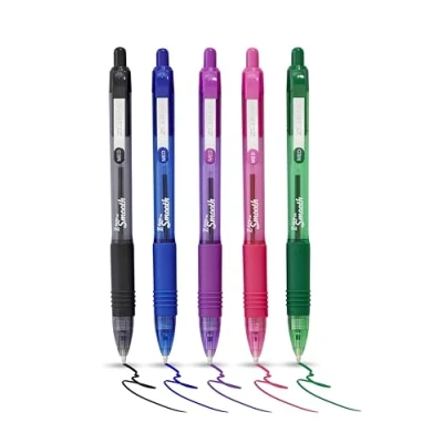 Immagine di Zebra z grip liscio penna a sfera scatto, colori assortiti (confezione da 5)