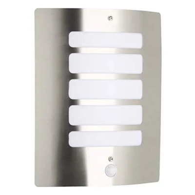 Immagine di Brilliant Todd 47698/82 Lampada da parete per esterni con rilevatore di movimento E27 60 W acciaio inox