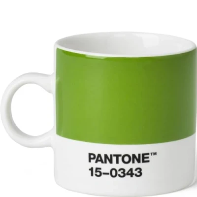 Immagine di Copenhagen design Pantone Espresso, Small Coffee Cup, fine China (Ceramic), 120 ml, Green, Greenery 15 0343, Color of The Year 2017, 6.2 cm