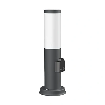 Immagine di ledscom.de luce di sentiero/luce dissuasione/luce da giardino PORU per esterni, IP44, 39 cm, antracite, 1x E27 max. 40W, presa, esterno, E27, pilastro, orientamento, terra,
