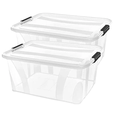 Immagine di Siena HOME Contenitore multiuso Anzio Trasparente 21 l (L x A P) 510 148 385 mm 2 pz.