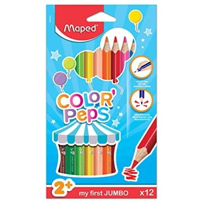 Immagine di Maped 834010 My First Jumbo Colouring Pencil (Pack of 12), multicolore