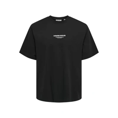 Immagine di ONLY &amp; SONS Onscurated RLX Print SS Tee T Shirt, Nero, XXL Uomo