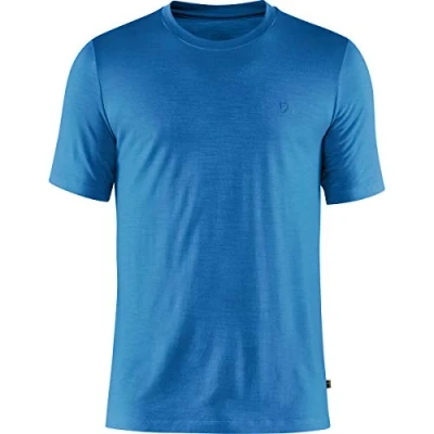 Immagine di Fjällräven Abisko Wool SS M, Maglietta a Manicha Corta Uomo, Blu (UN Blue), L