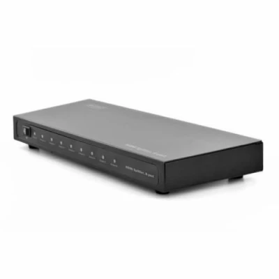 Immagine di Digitus DS 43302 8 Porte Distributore, splitter HDMI Contenitore in metallo, Predisposto Ultra HD, alluminio, Display a LED 1920 x 1200 Pixel