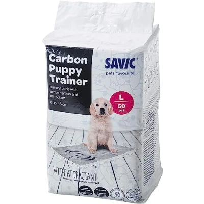 Immagine di Tappetini igienici Savic Puppy Trainer con Carbone attivo Large: L 60 x P 45 cm, 100 pz