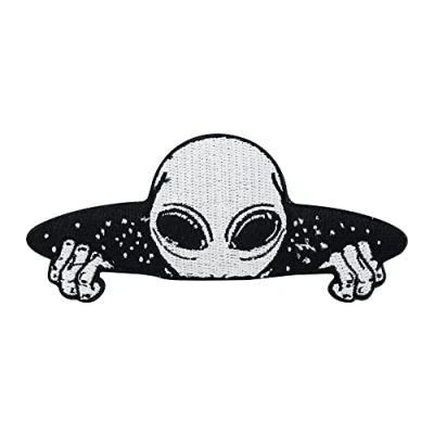 Immagine di Aliens are coming Toppa termoadesiva Ufo Patch Space Stelle Toppe Nasa da stiro Finally Home
