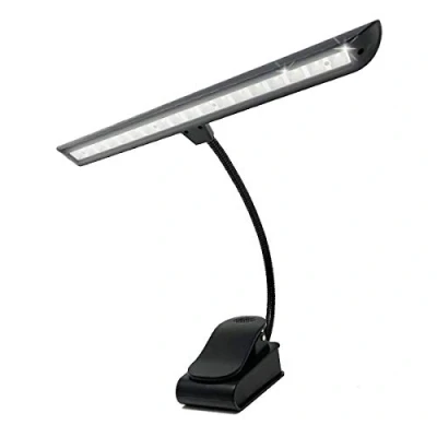 Immagine di Infitronic IN18LEDNL lampada da lettura a 18 LED, con 2 modalità di illuminazione, colore nero, per ufficio, scrivania, lettura, dimmerabile