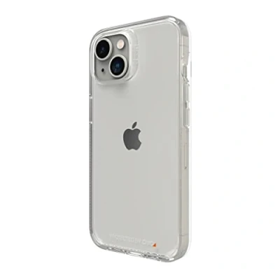 Immagine di ZAGG Gear 4 Crystal Palace D30 Custodia protettiva compatibile con iPhone 14, sottile, leggera, antiurto, MagSafe, ricarica wireless, (trasparente)