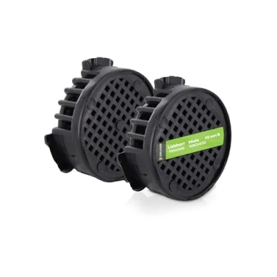Immagine di DEKAROX Set di filtri ai carboni attivi, diametro 45 mm, compatibile con Liebherr 9096342, filtro a carbone per frigorifero, congelatore, vino