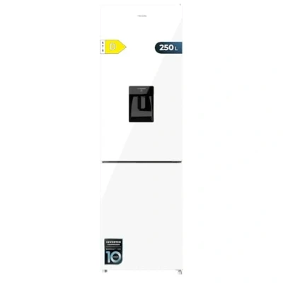 Immagine di Cecotec Frigorifero Combinato Bolero CoolMarket 250WD White Glass D. 180cmx55cmx250L, Inverter Plus, Total No Frost, Acqua, ClasseD, Multi Air Flow, Fast Cooling, Humidity Box, allarmi porta
