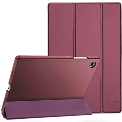 Immagine di ProCase Custodia per Galaxy Tab A8 10.5 Pollici 2021[SM X200/X205], Smart Cover Ultra Sottile Leggero Copertura Intelligente, Traslucida Smerigliata Vino