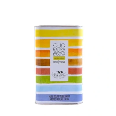 Immagine di Frantoio Muraglia, Lattina d&#039;Olio Extra Vergine d&#039;Oliva da 1lt, Colorazione Arcobaleno, Fruttato Medio