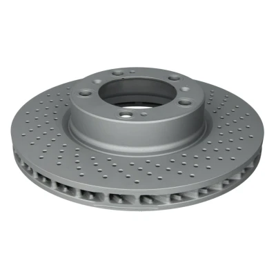 Immagine di ATE 24.0128 0130.1 Disco freno 318,0 28,0 5 130,0 perforato/ventilazione interna rivestito legato /ad alto tenore di carbonio PORSCHE: 911 Targa