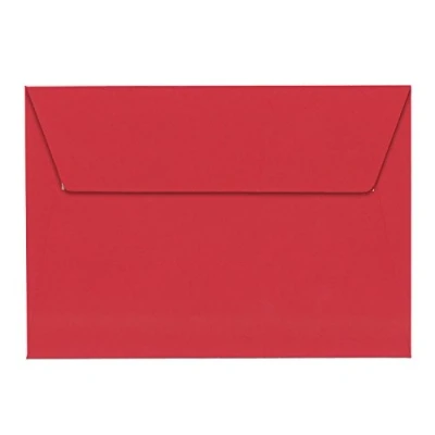Immagine di Clairefontaine 5586C Pacco da 20 Buste autoadesive Formato C6 11,4x16,2cm 120g Colore ribes rosso Inviti Eventi e Corrispondenza Gamma Pollen Carta Premium Liscia