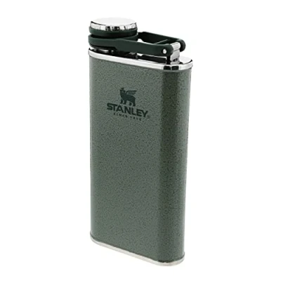Immagine di Stanley Classic Wide Mouth Flask 0.23L Hammertone Green with Never Lose Cap Fiaschetta per anca in Acciaio Inossidabile con ampia apertura un facile riempimento e dosaggio Senza BPA