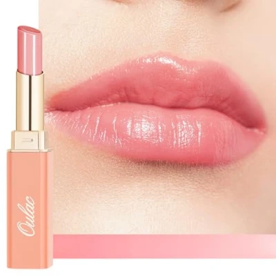 Immagine di Oulac 2 in 1 Rossetto e Balsamo Labbra Rosa, Succoso Lucido, Effetto Idratante Nutriente, Cura delle Labbra, Fornisce Morbidezza alle Secche Screpolate, Vegan (22) Peachy Keen