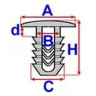 Immagine di ROMIX 10450 Clip AUDI: A4 B6 Avant, A6 C7 C6 Avant