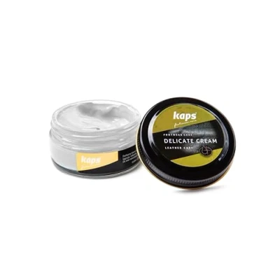 Immagine di Kaps Crema per la Cura delle Scarpe, Intensiva e Nutrimento Pelle, Delicate, 70 Colori (101 Bianca)
