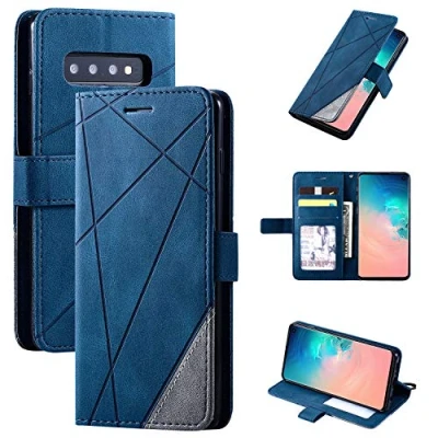 Immagine di Cover per Samsung Galaxy S10 ,Custodia SM G9738/DS / G9730/DS G973F/DS G973F G973D G973N G973U G973J G973C Custodia protettiva in pelle Case Blue