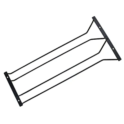 Immagine di Abcsea 1 Pezzo Nero Porta Bicchiere di Vino, Supporto per da Vino Sospeso, Stemware Rack, 50 cm 2 File