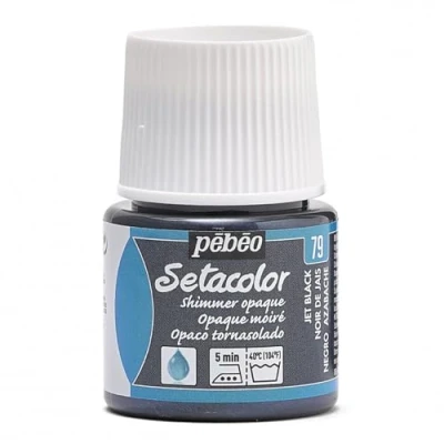 Immagine di Pebeo Setacolor tessuto vernice 45 ml 57, con colori diversi Shimmer Jet Black