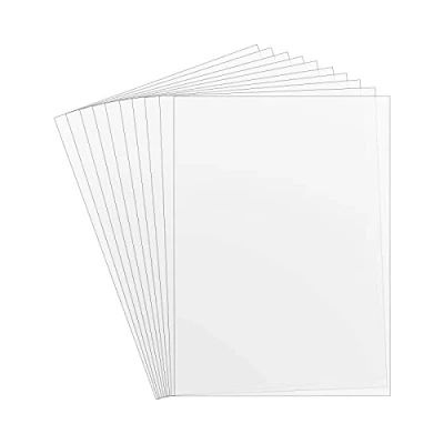 Immagine di wocpvm 10 Pcs Fogli Plastica Trasparente Vuoti Per Stencil da Bianchi Mylar Sheets A4,per Il Taglio Di Fai te, La Creazione Stencil(30.5 X 21.7 CM)