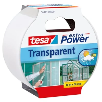 Immagine di Tesa 56349 00000 04 Nastro per riparazioni tesa® extra Power Trasparente (L x L) 10 m 50 mm 1 pz.