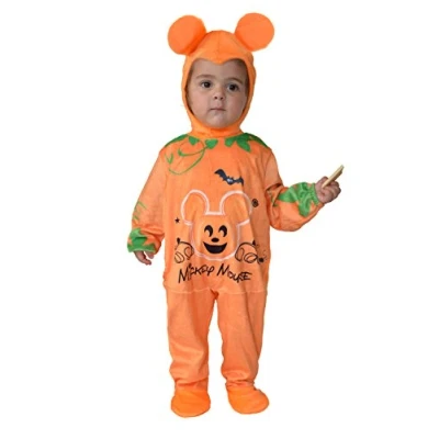 Immagine di Ciao Mickey Mouse Costume Tutina Zucchetta con Cuffia Orecchie Bambini Unisex, Arancione, 12 18 mesi, 11253.12
