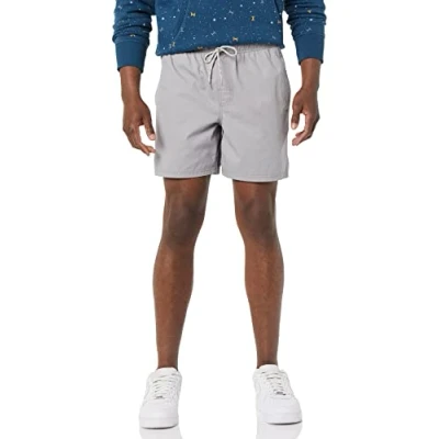 Immagine di Amazon Essentials Pantaloncini con Coulisse Cucitura Interna da 15,2 Cm Uomo, Grigio Chiaro, S